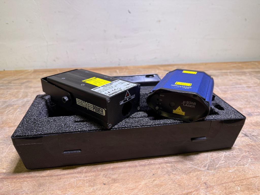 2x HQ Power / JB Systems Laser in case, Muziek en Instrumenten, Ophalen of Verzenden, Gebruikt, Licht
