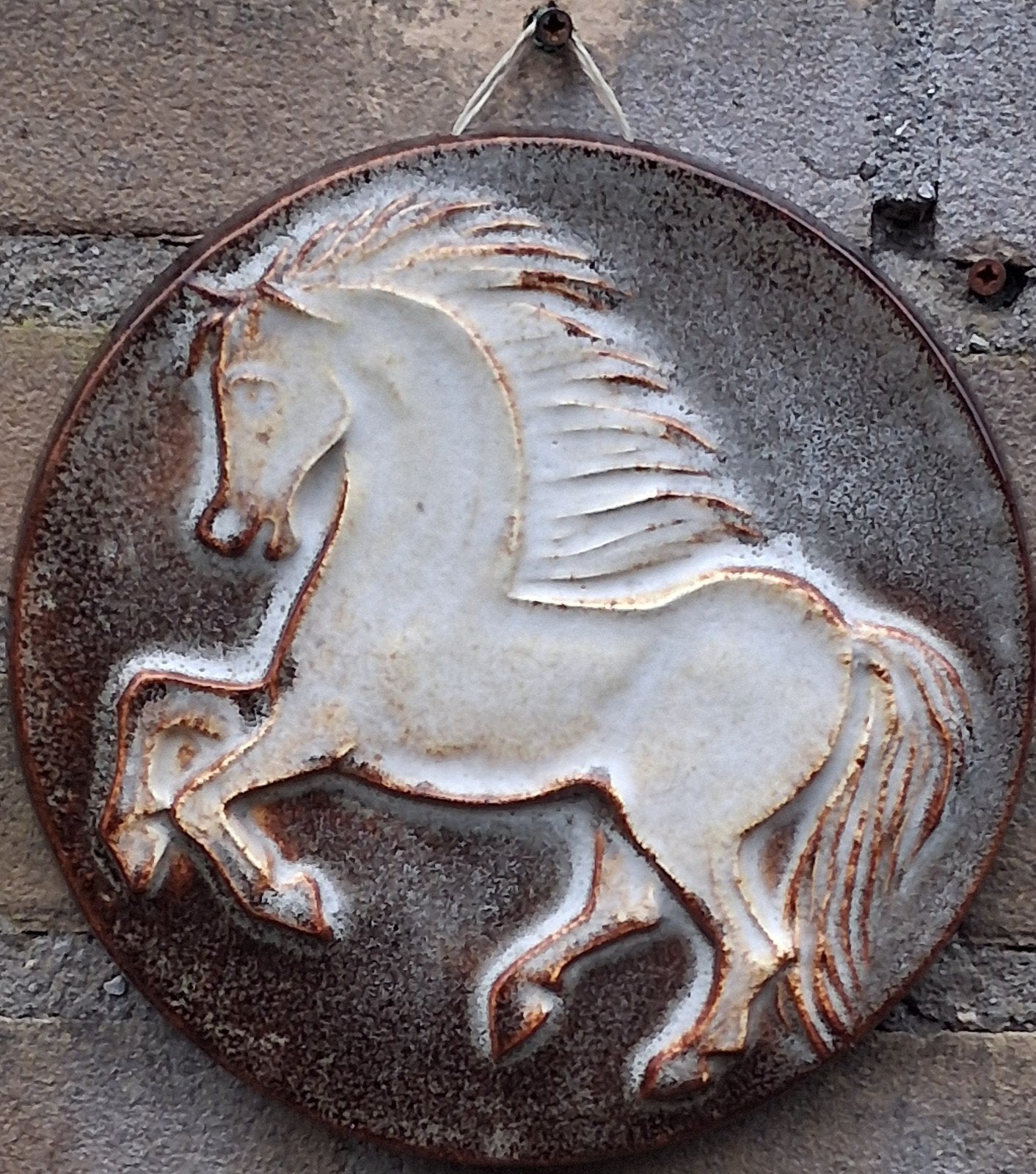 Wanddecoratie. STEULER wandplaquette.  Keramiek.  Ca '50/'70, Ophalen, Zo goed als nieuw, Paard, Overige typen