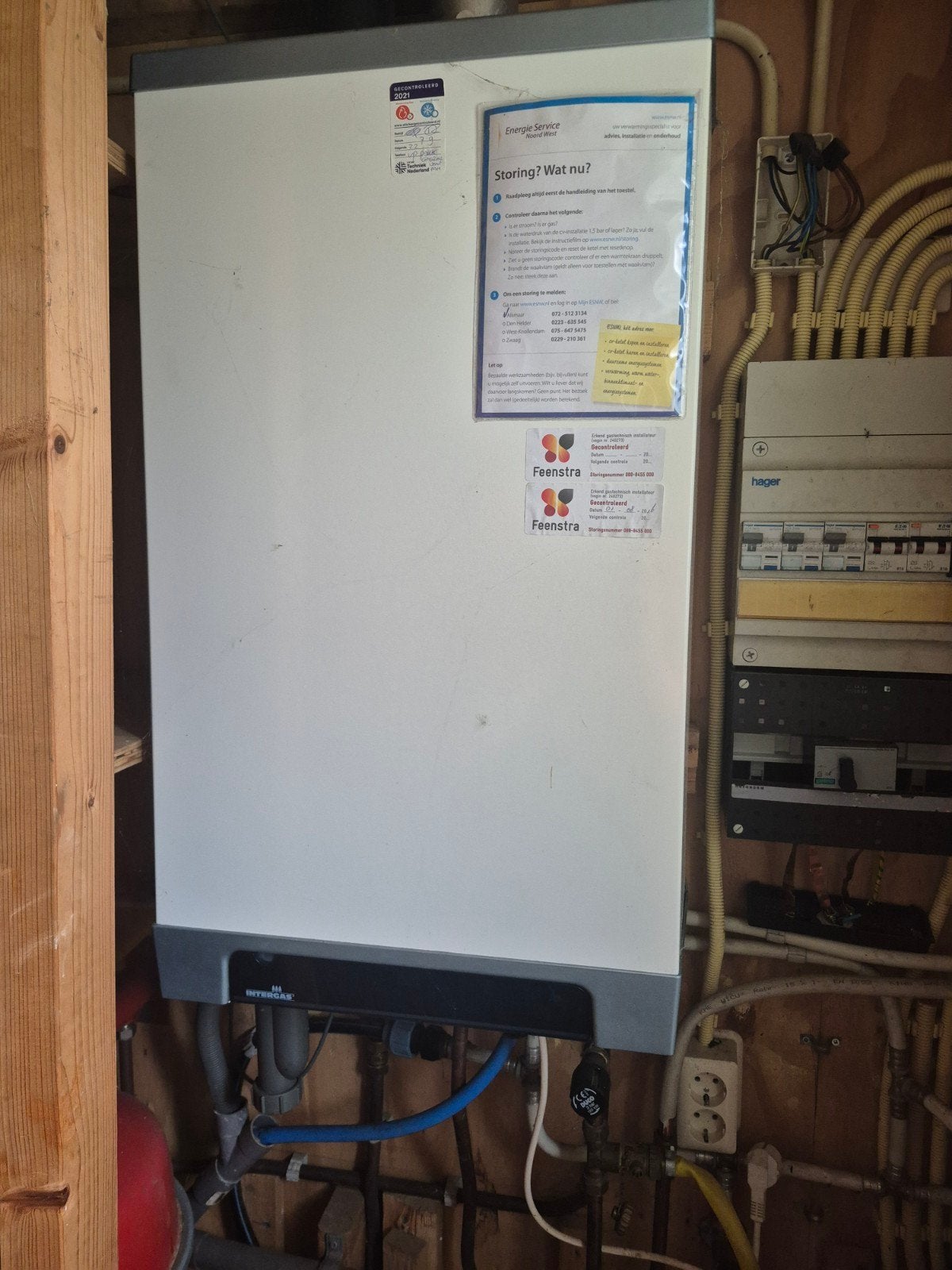 Intergas Kompakt HR 22 CV-ketel, Doe-het-zelf en Verbouw, Ophalen, 30 tot 80 cm, Gebruikt, Hoog rendement (Hr)