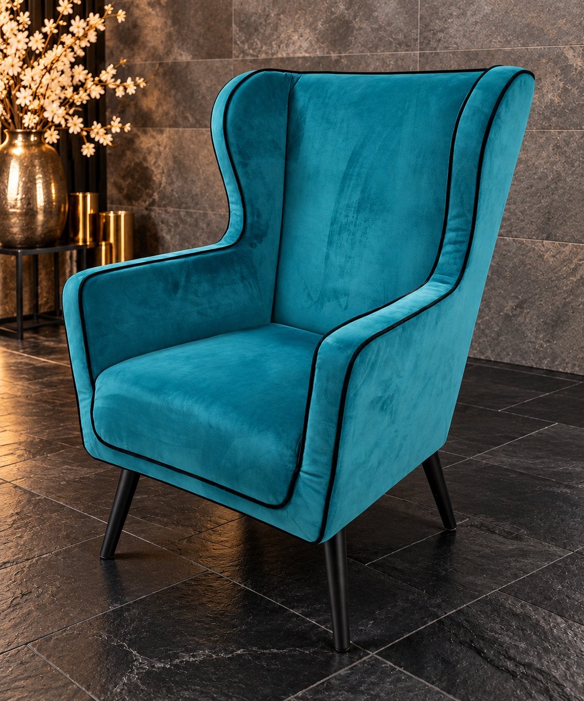 Fauteuil Nieuwstaat Petrol normaal €350, Huis en Inrichting, Ophalen of Verzenden, Zo goed als nieuw, 75 tot 100 cm, 50 tot 75 cm