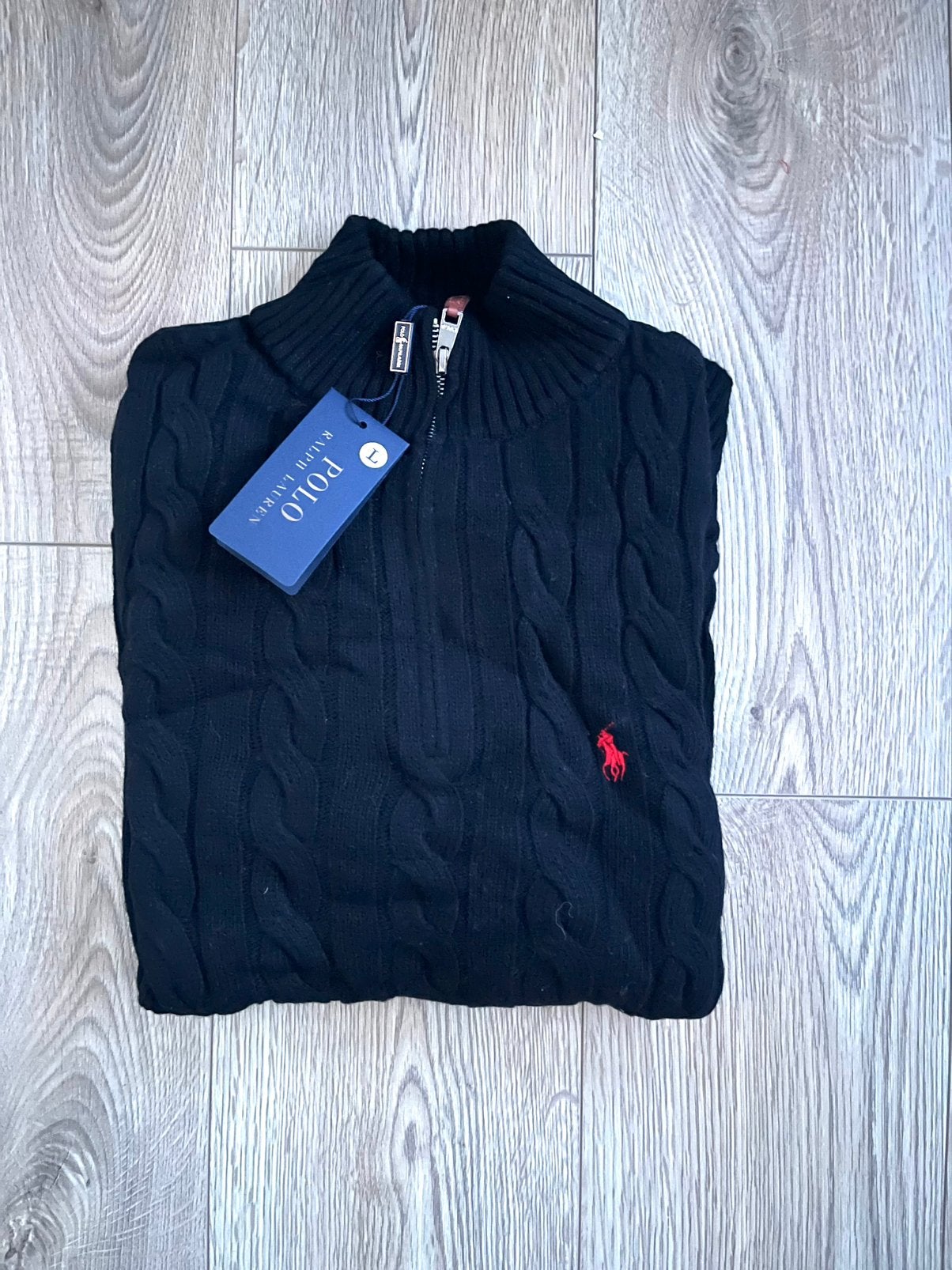 Ralph Lauren quarter zip - zwart - L, Kleding | Heren, Truien en Vesten, Ophalen of Verzenden, Nieuw, Maat 52/54 (L), Zwart