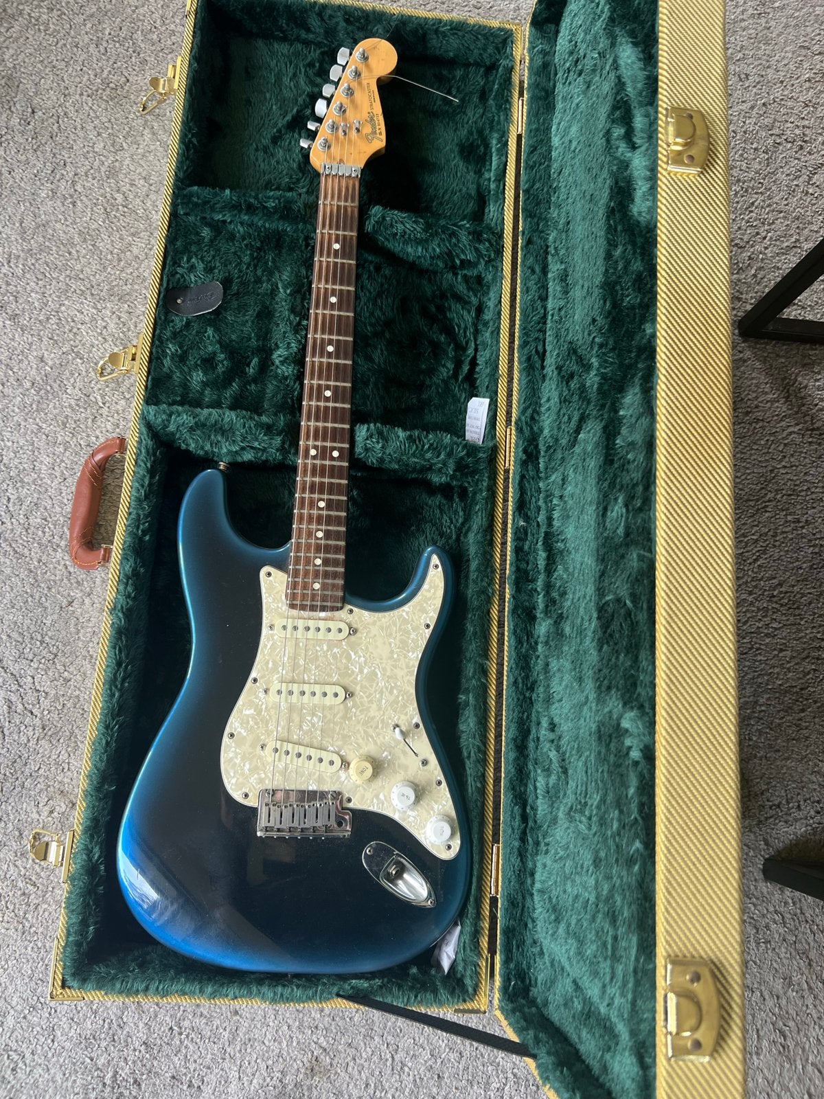 Fender Stratocaster USA met koffer, Muziek en Instrumenten, Ophalen of Verzenden, Gebruikt, Solid body, Fender