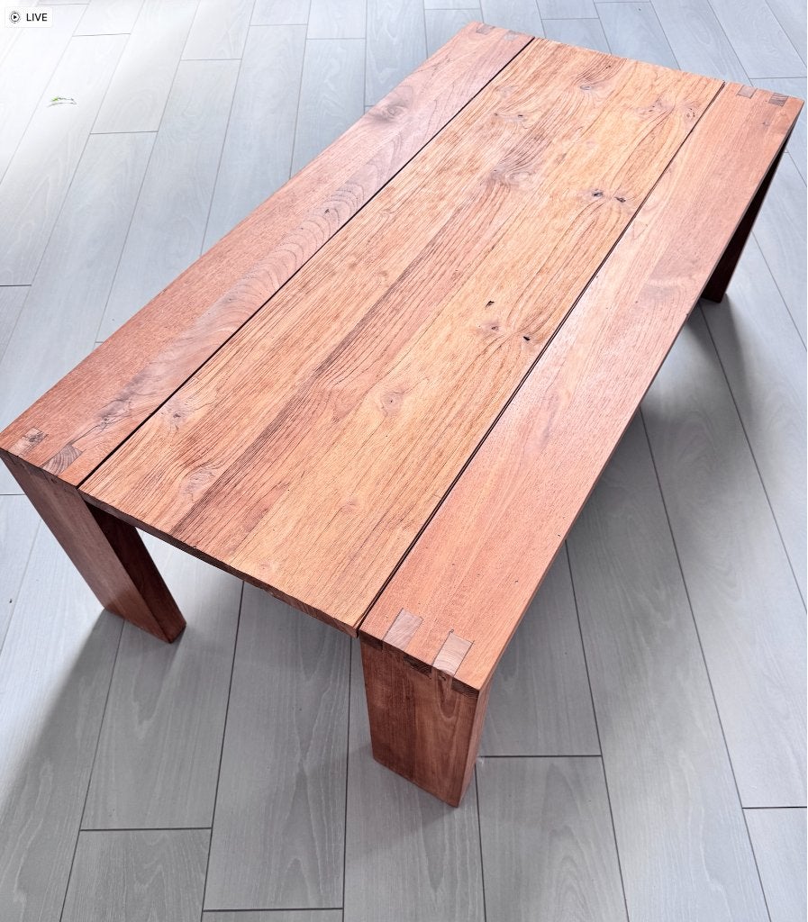 Salontafel teakhout, Ophalen, 100 tot 150 cm, Teakhout, 50 tot 100 cm