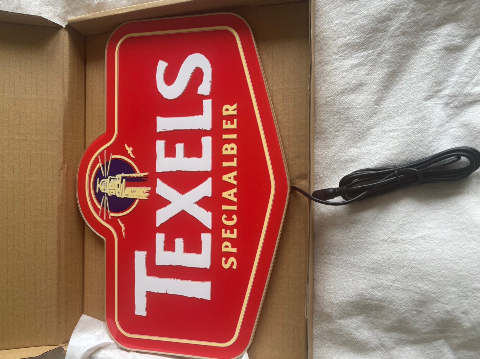 Texels Speciaalbier LED Sign Reclamebord - Nieuw in doos, Verzamelen, Ophalen of Verzenden, Nieuw, Lichtbak of (neon) lamp