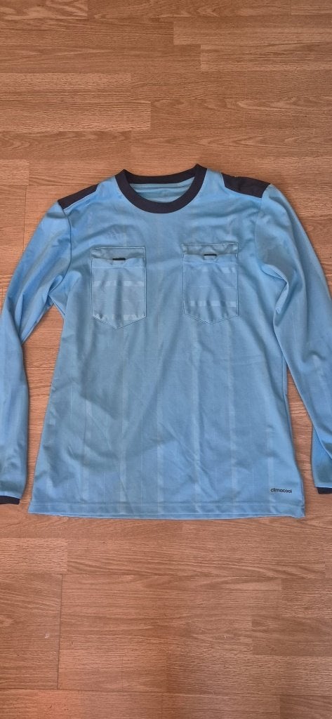 Adidas Blauw ClimaCool Scheidsrechter Shirt Maat M, Maat M, Ophalen of Verzenden, Zo goed als nieuw, Shirt