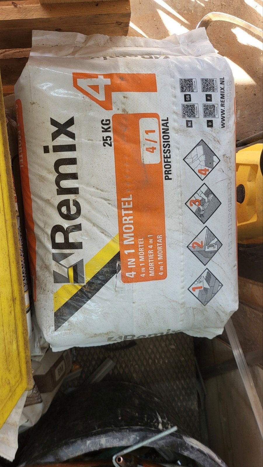 6x Remix 4 in 1 mortel 25 kg, Ophalen, Nieuw
