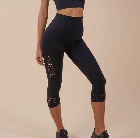 Seamless energy high waisted cropped leggings (Gymshark), Zwart, Ophalen of Verzenden, Maat 36 (S), Gymshark