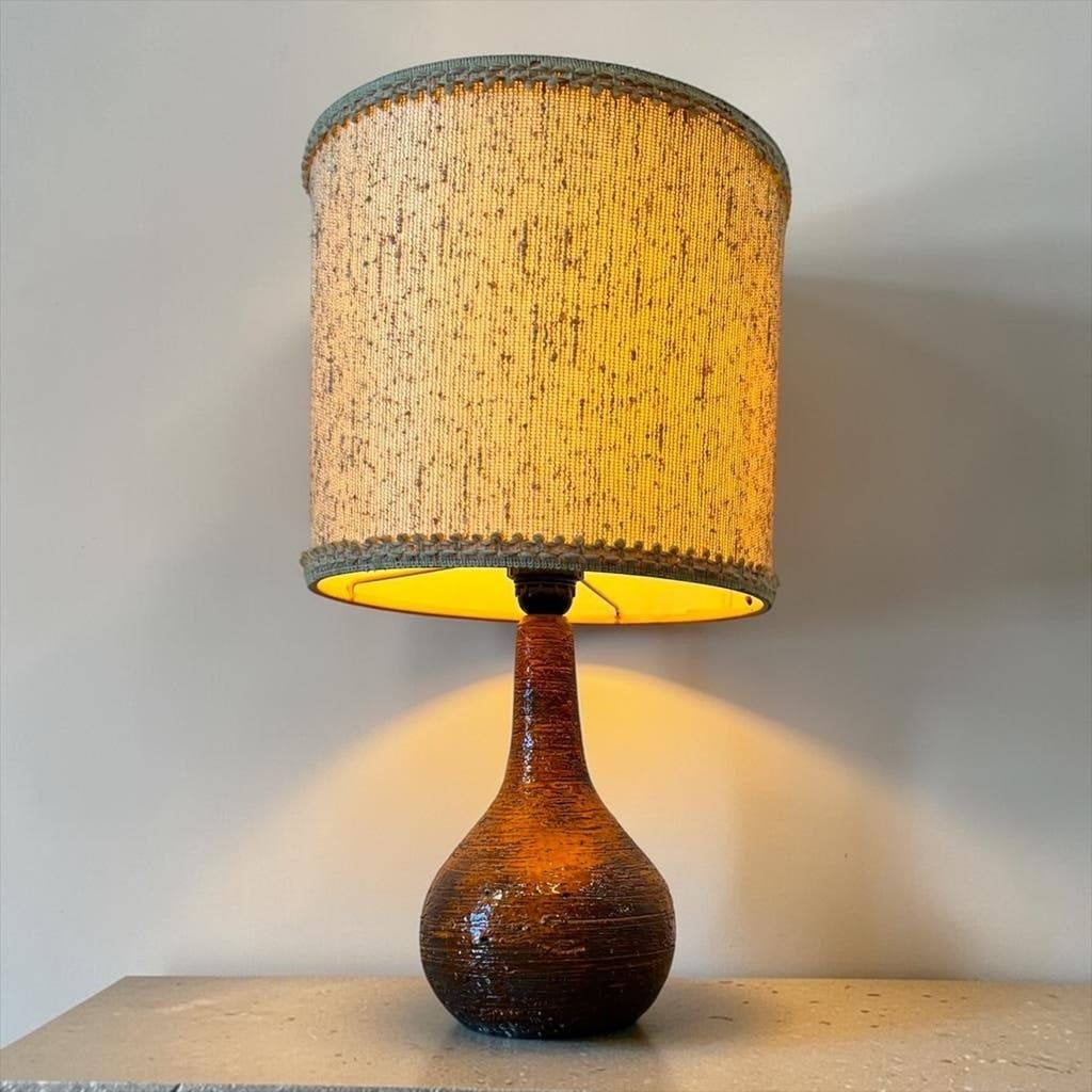 Vintage oranje fat lava tafellamp Krösselbach, Ophalen