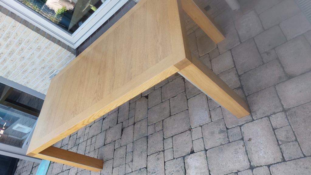 Moderne massiek licht eiken eettafel - 179 x 90 cm, Ophalen, Rechthoekig, 150 tot 200 cm, 50 tot 100 cm
