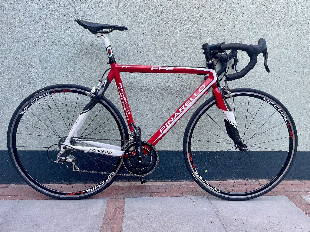 Pinarello FP2 56 Campagnolo Centaur, 28 inch, Gebruikt, Velgrem, Aluminium