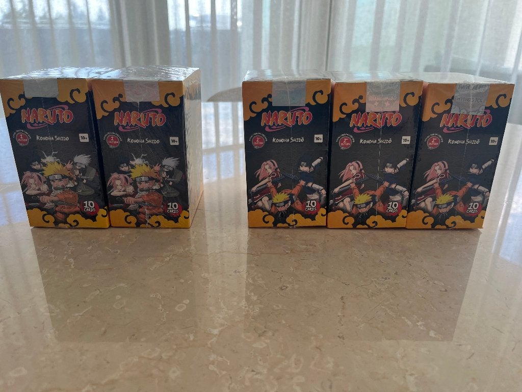 Naruto Konoha Shido Mythos TCG 5x Booster Box €450,-, Ophalen of Verzenden, Nieuw, Boosterbox, Foil