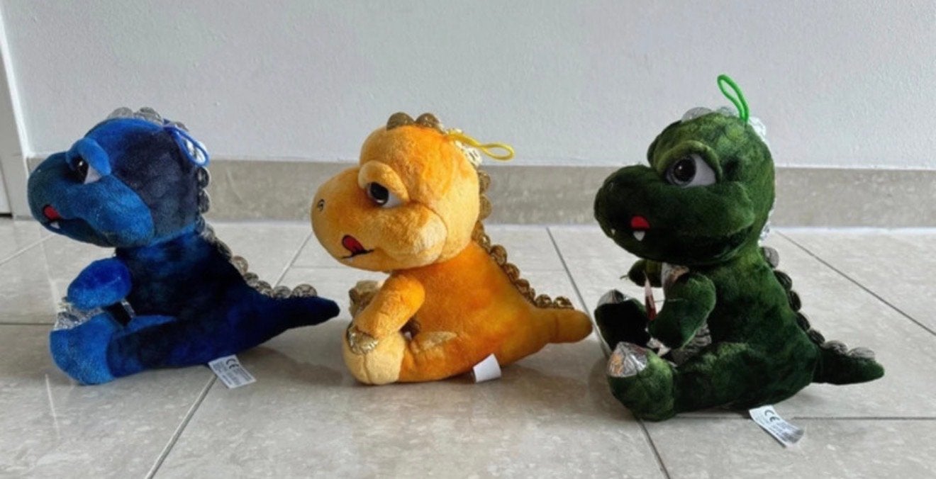 Dinosaurus knuffels - set van 3 (nieuw), Dinosaurus, Blauw, Nieuw, Ophalen of Verzenden