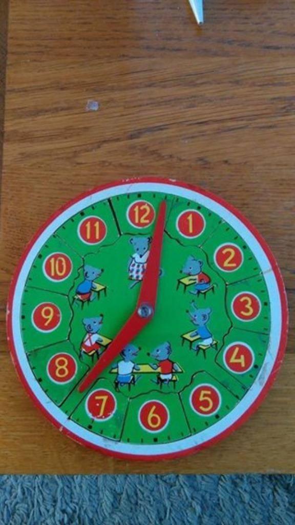 Houten klok en puzzel, Ophalen of Verzenden, Gebruikt, Overige typen