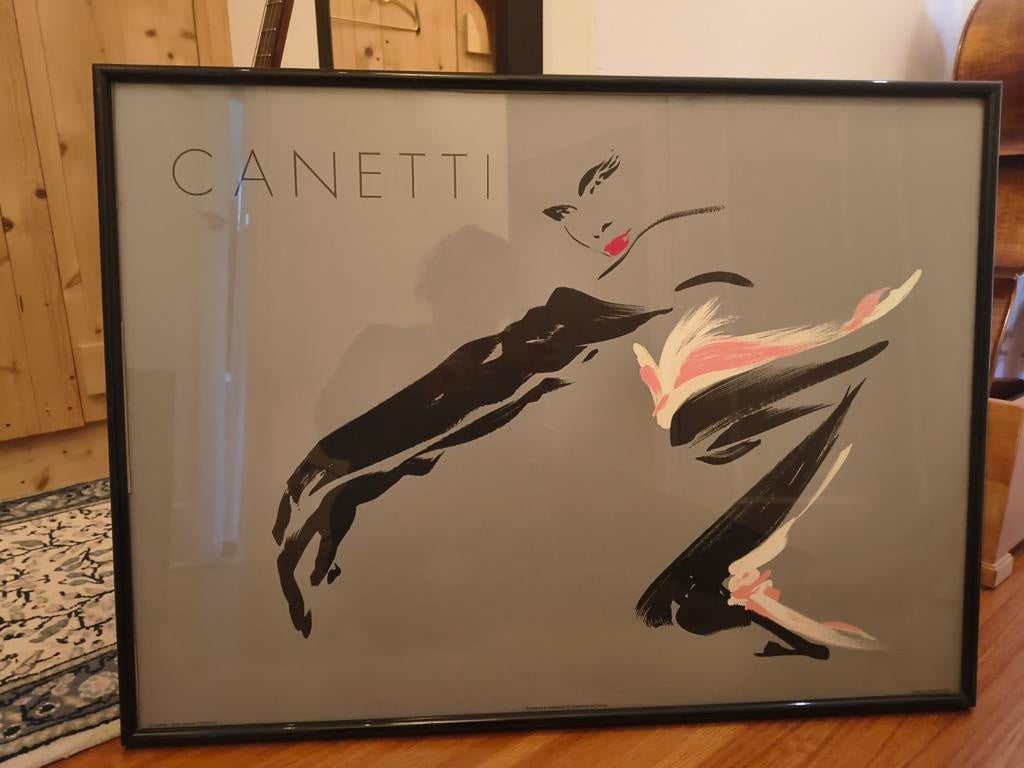 Stijlvolle Canetti print 'Woman with Red Lipstick' (1990), Antiek en Kunst, Ophalen