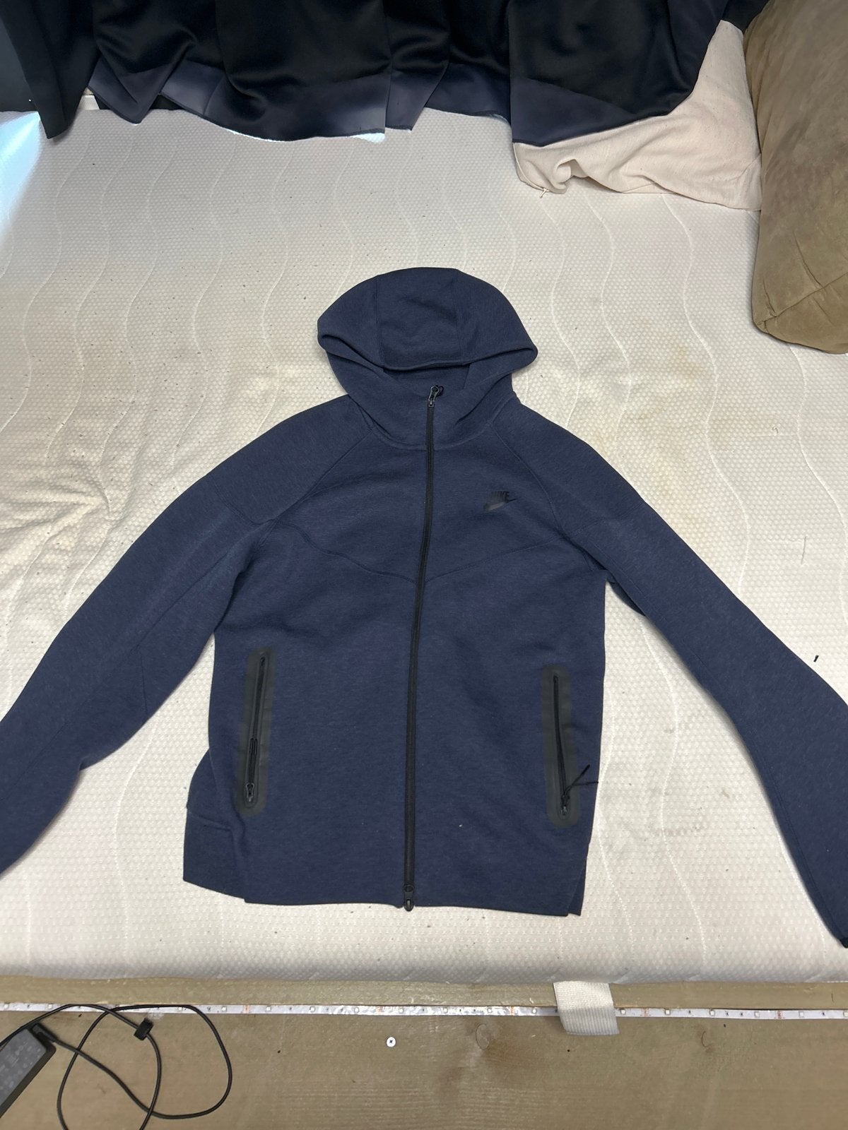 Nike Tech Fleece Hoodie - Donkerblauw, Ophalen of Verzenden, Zo goed als nieuw, Maat 48/50 (M), Blauw
