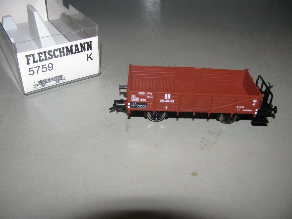 Fleischmann Bak wagon met remmersbordes DR no 5759 K, Gelijkstroom, Fleischmann, Wagon, Ophalen of Verzenden