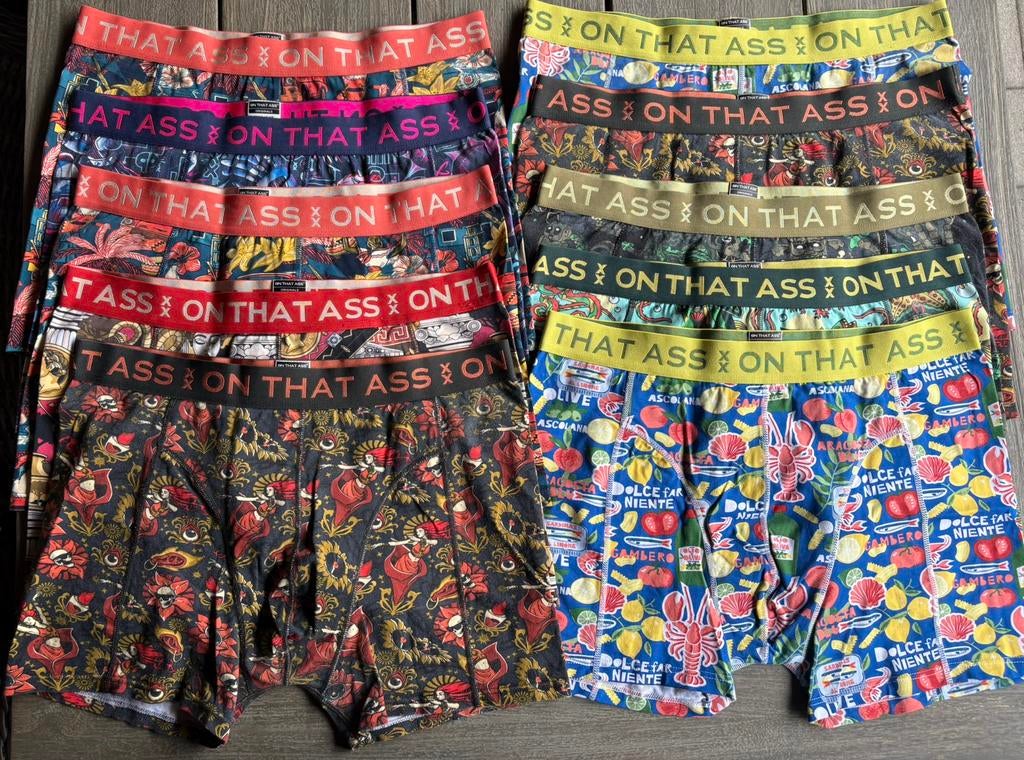 On That Ass Boxers - Diverse Prints - Maat 3XL gedragen, Kleding | Heren, Ondergoed, Ophalen of Verzenden, Overige kleuren, Boxer