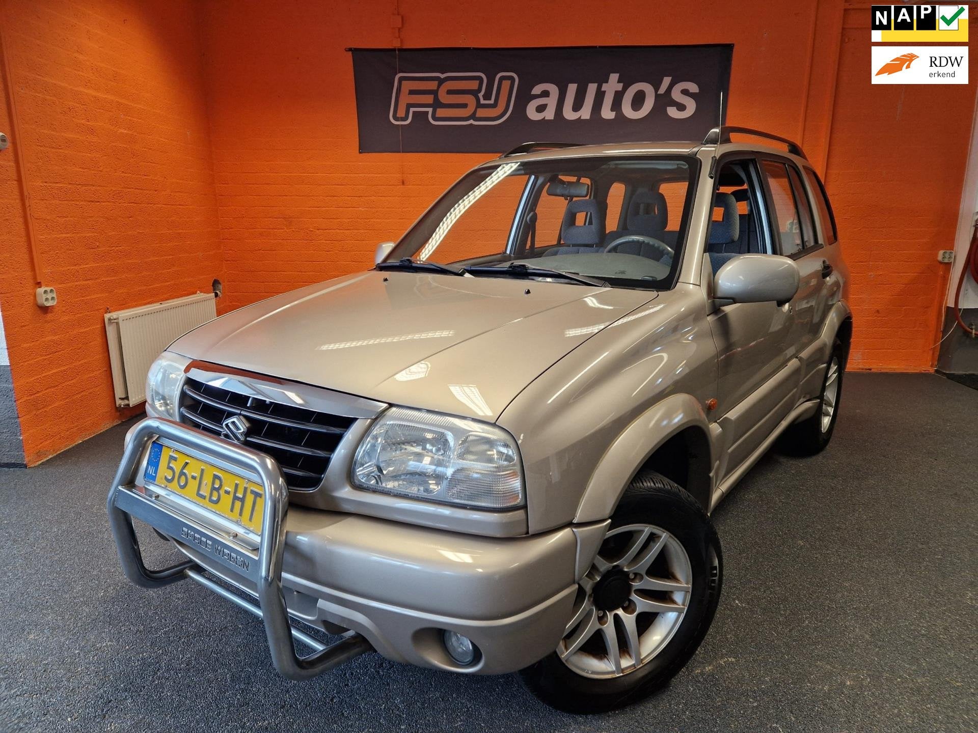 Suzuki Grand Vitara 2.0 4WD / 5 DEURS / AUTOMAAT / AIRCO!, Auto's, Suzuki, Automaat, Stof, Grand Vitara, Beige