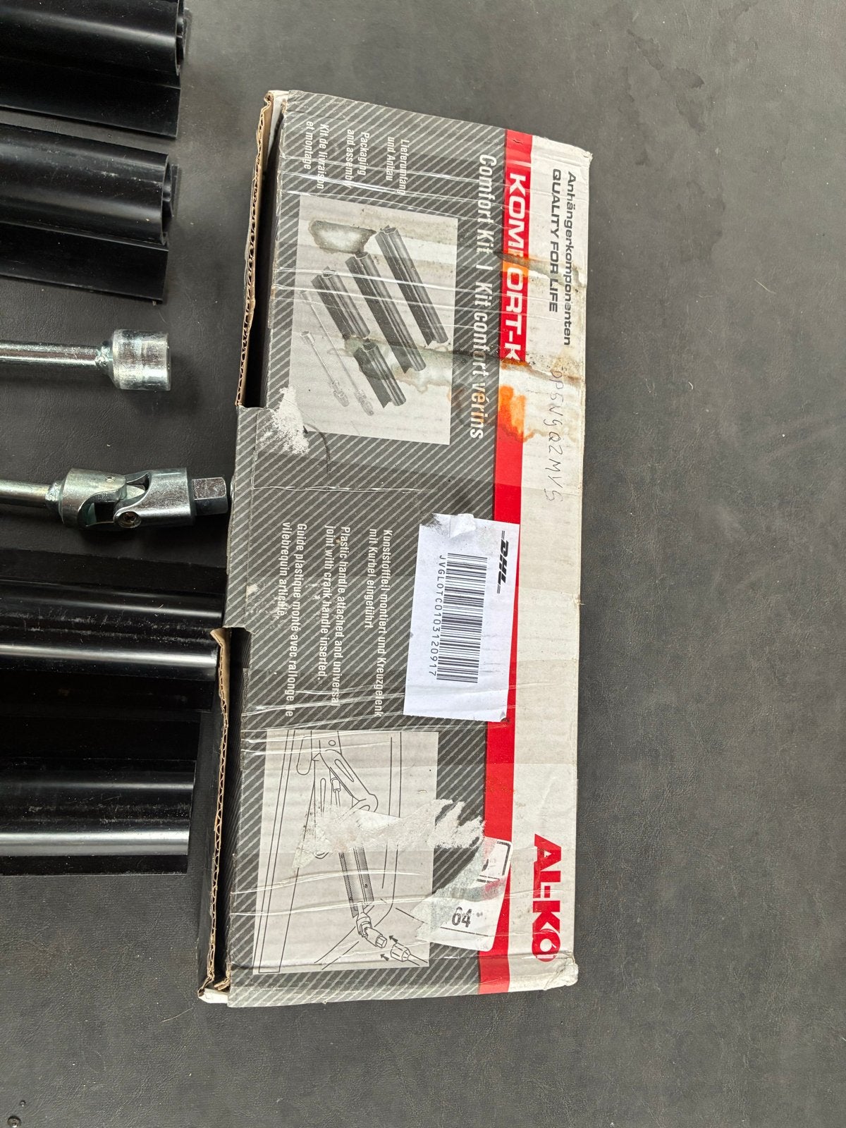 AL-KO KOMFORT-K Kit: Krik en steunen voor caravan/aanhanger, Caravans en Kamperen, Caravan accessoires, Ophalen of Verzenden, Zo goed als nieuw