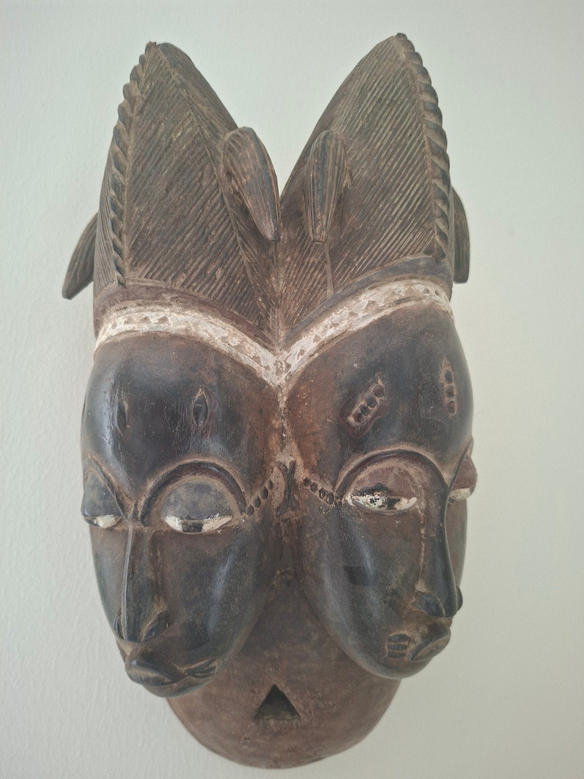 Mblo  BAULE Twin Mask Ivoorkust, Antiek en Kunst, Ophalen of Verzenden
