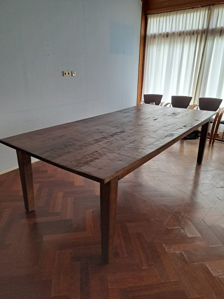Forse, massieve tafel (120 x 265 x 80), Huis en Inrichting, Tafels | Eettafels, Ophalen, 100 tot 150 cm, Eikenhout, 200 cm of meer