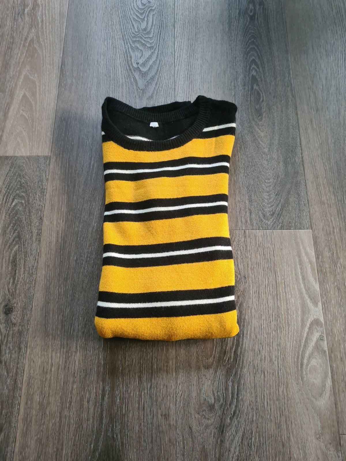 Nieuw gestreepte trui geel, zwart, wit - Miss Etam, Kleding | Dames, Maat 38/40 (M), Geel, Ophalen of Verzenden, Onbekend