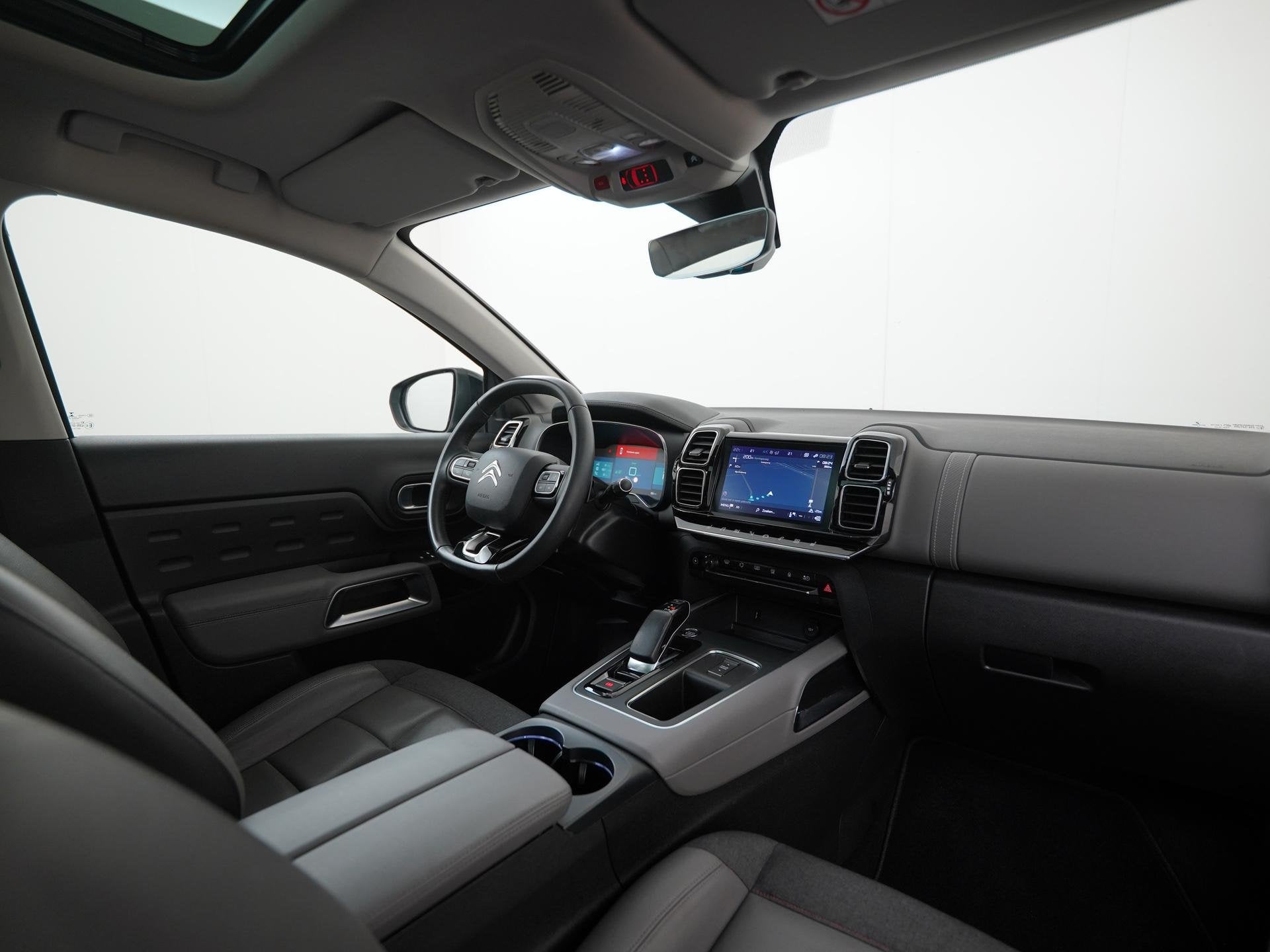 Citroen C5 Aircross 1.6 Plug-in Hybrid 225 Shine | Panoramad, Auto's, Citroën, Gebruikt, Euro 6, 4 cilinders, Leder en Stof