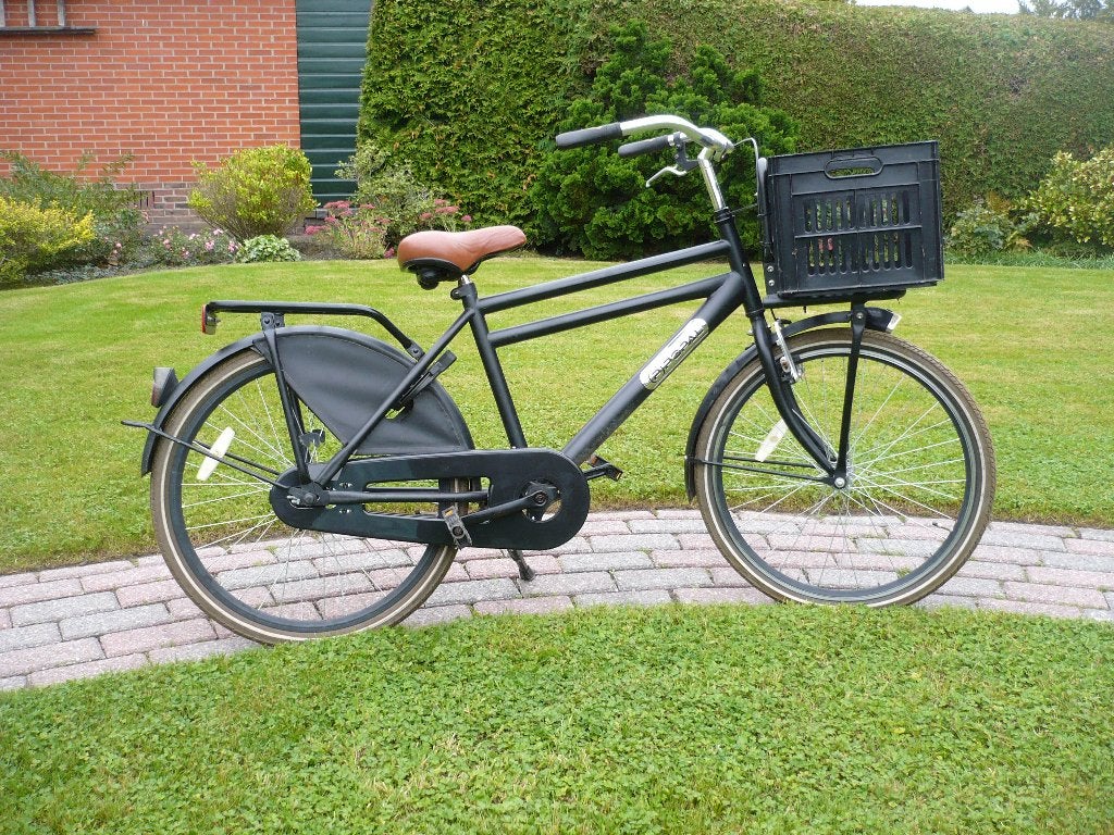 Stoere 24 inch jongensfiets met rek, Fietsen en Brommers, Ophalen, Terugtraprem, Handrem, Gebruikt