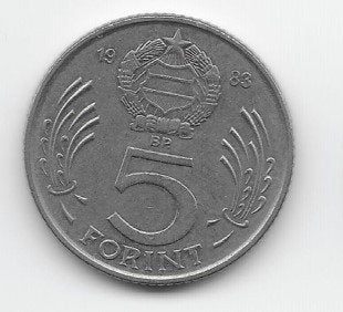 Hongarije 5 forint 1983 KM# 635, Verzenden, Hongarije, Losse munt