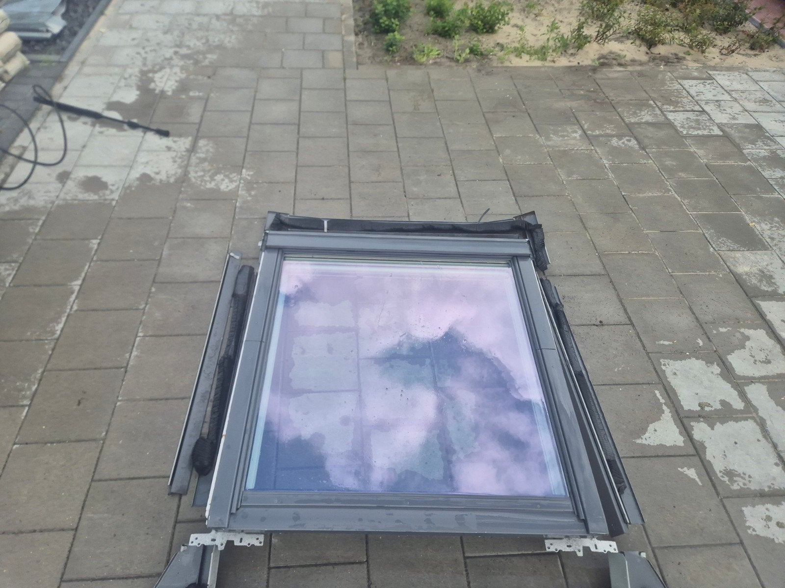 ZGAN Velux Dakraam 114x118 GGL SK06 Inclusief Rolgordijn, 80 tot 120 cm, 80 tot 120 cm, Ophalen of Verzenden, Zo goed als nieuw