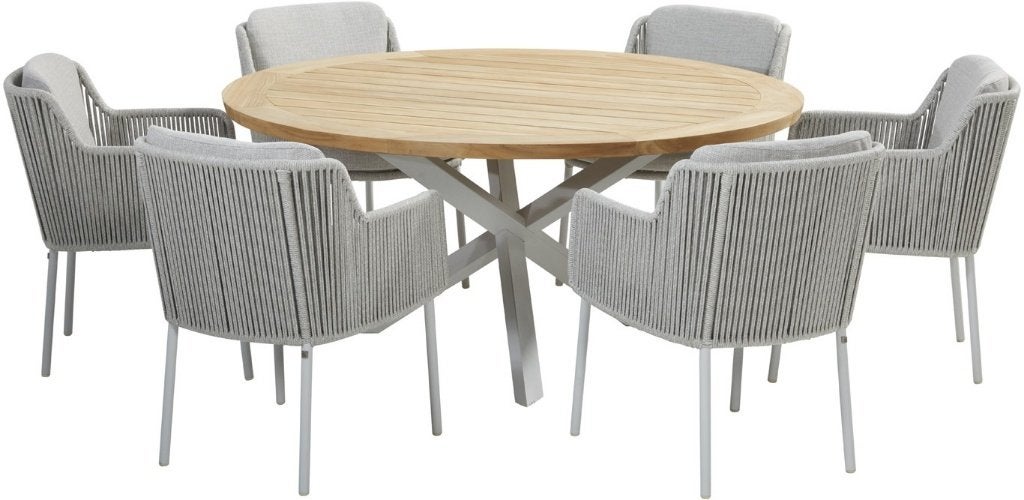 4SO tuinset: 6 stoelen met ronde tafel, Ophalen, Buitengoed, 6 zitplaatsen, Info@buitengoed.nl