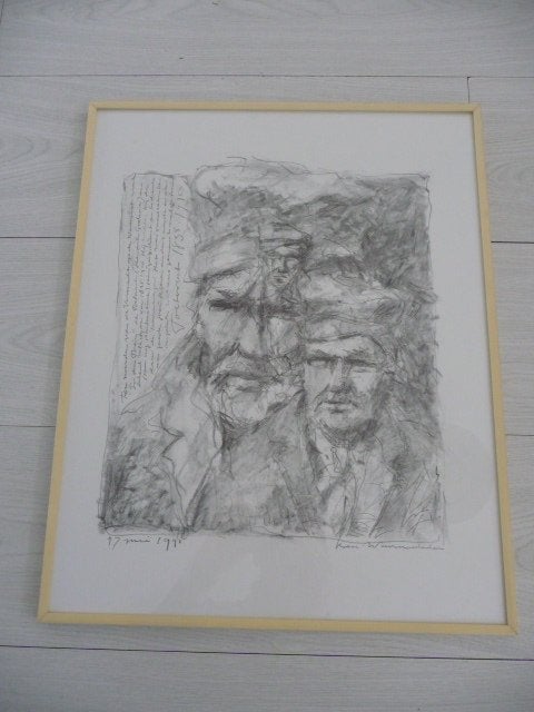 tekening -TOETEROET- van Kees Warmoeskerken, Bergen op Zoom, Antiek en Kunst, Kunst | Tekeningen en Foto's, Ophalen, Reproductie