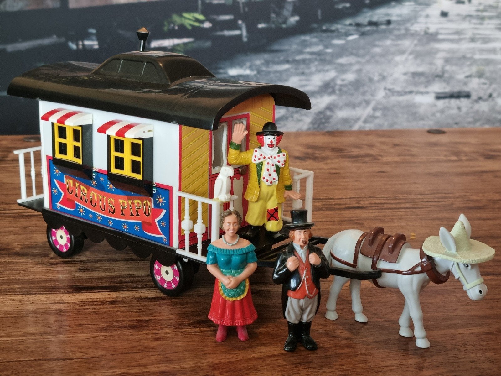 Circus Pipo met Woonwagen en Figuren, Antiek en Kunst, Ophalen of Verzenden