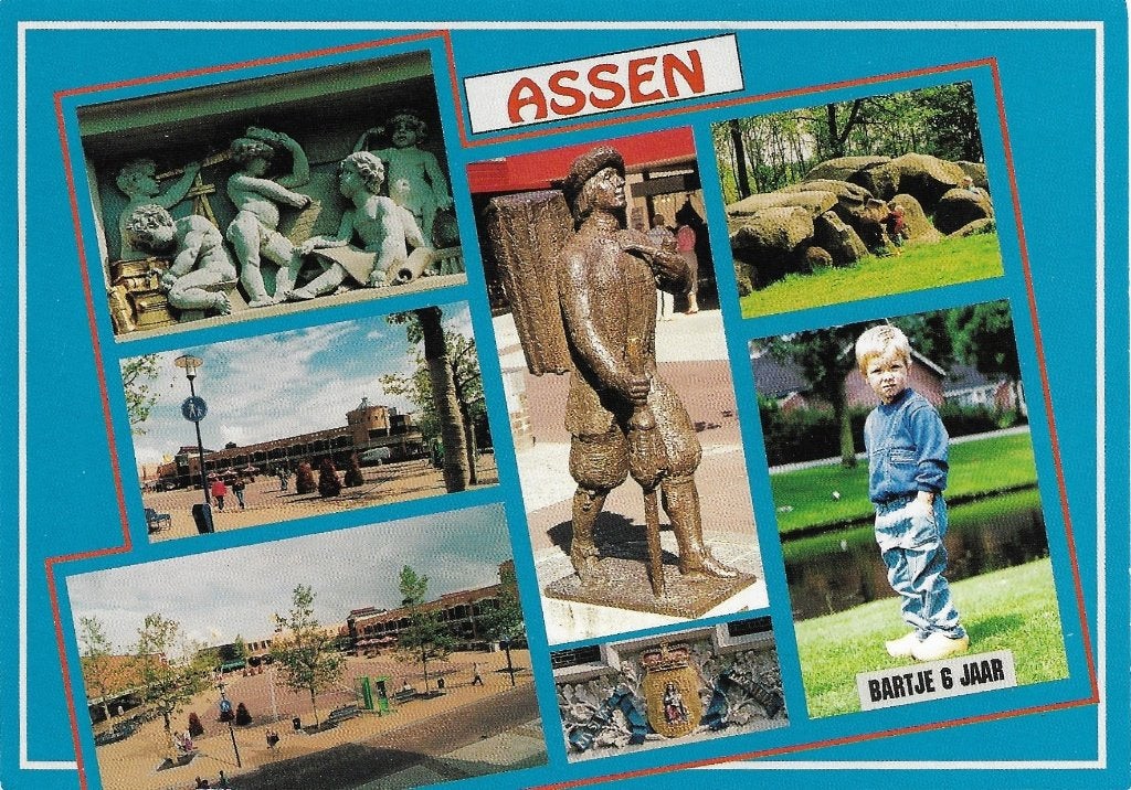 Ansichtkaart  	Assen	6-luik, Verzenden, 1980 tot heden, Ongelopen, Drenthe