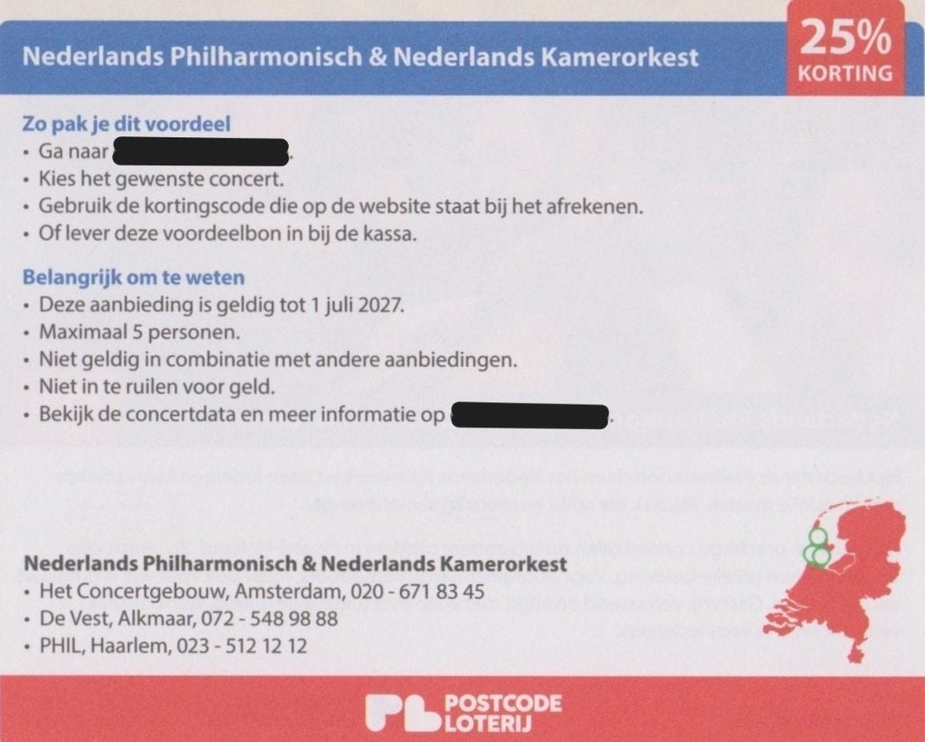 Nederlands Philharmonisch Orkest | Nederlands Kamerorkest., Tickets en Kaartjes, Concerten | Klassiek, Drie personen of meer, Juli