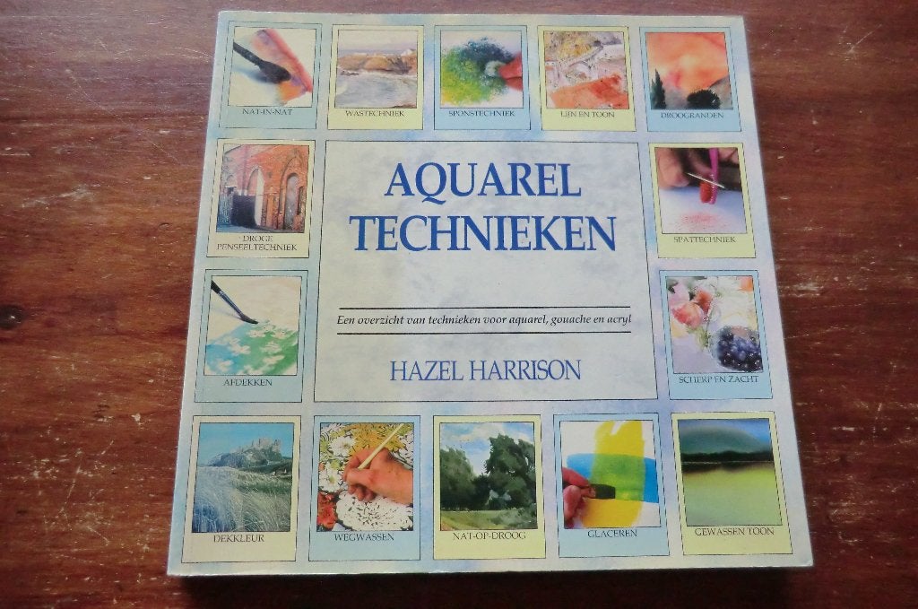 boek - Aquareltechnieken - Hazel Harrison / gouache, acryl, Ophalen of Verzenden, Gelezen, Tekenen en Schilderen