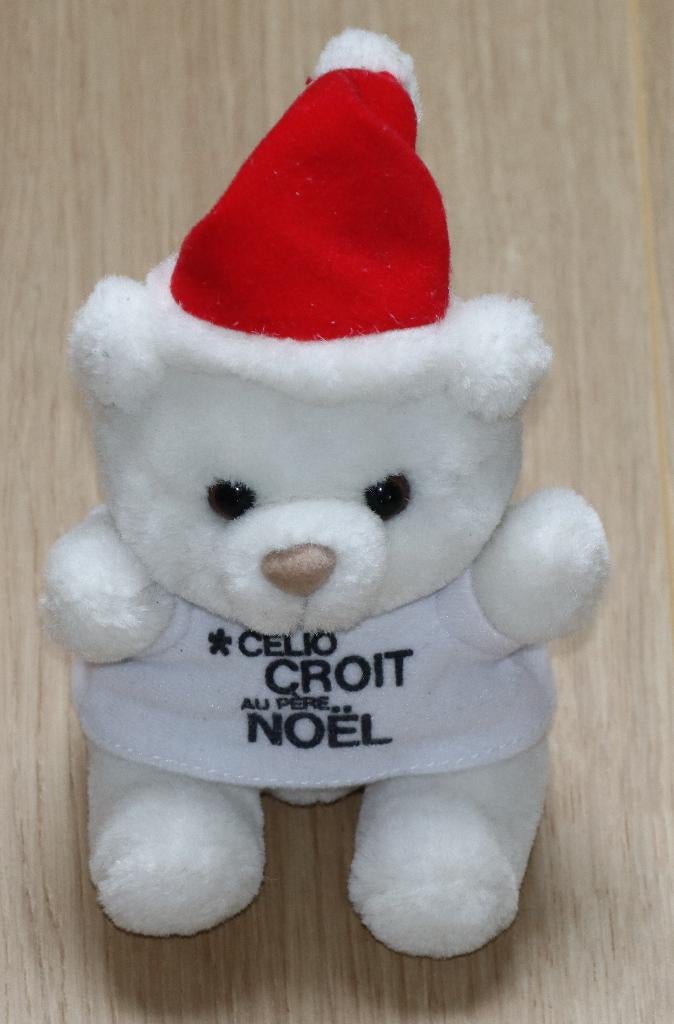 CELIO Knuffelbeertje met kerstmuts Noël ca. 8x6x15cm ZGAN, Diversen, Kerst, Ophalen of Verzenden, Zo goed als nieuw