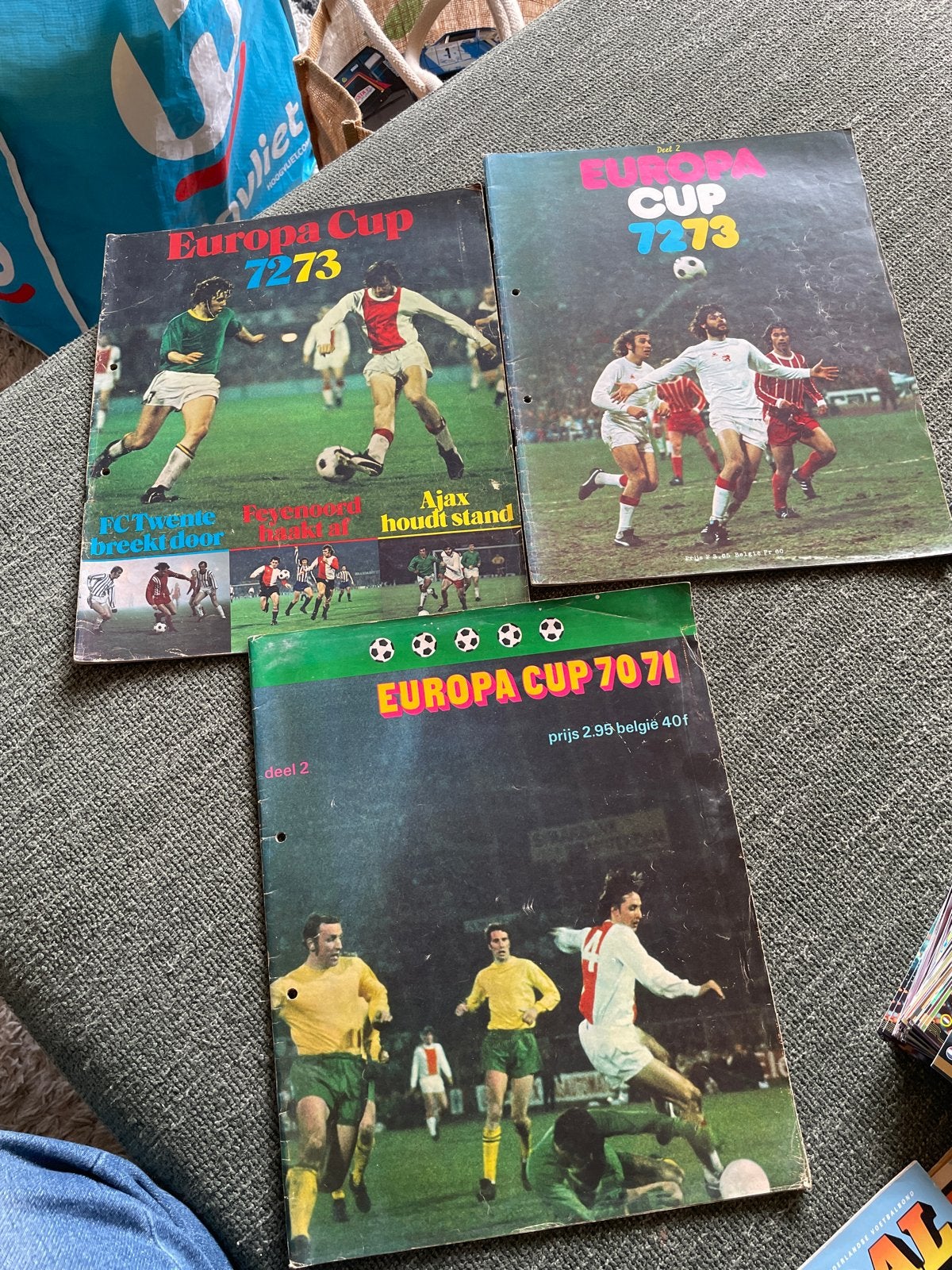 Europa Cup Voetbal Magazines Jaren '70 - Set van 3, Boeken, Ophalen of Verzenden, Gelezen, Balsport