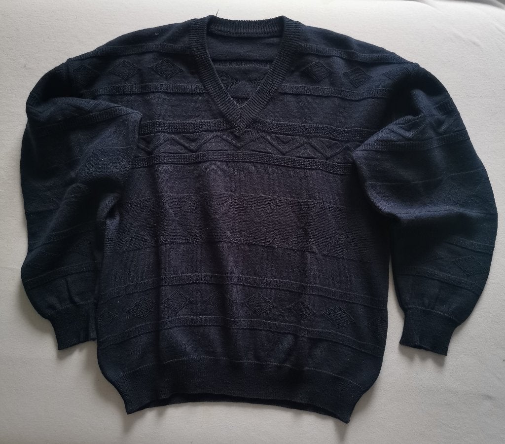 Trui donkerblauw M, Ophalen of Verzenden, Gedragen, Maat 48/50 (M), Blauw
