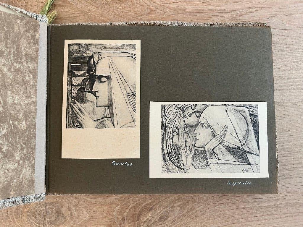 Oud album met ansichtkaarten uit de jaren 1920, Verzamelen, Ansichtkaarten | Themakaarten, Ophalen of Verzenden, Voor 1920, Gelopen
