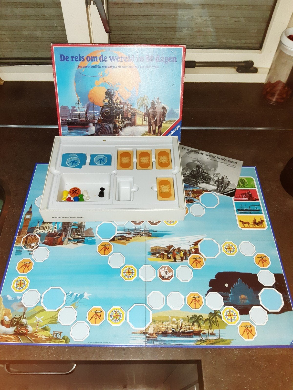 De reis om de wereld in 80 dagen 1986 uitmuntend, Hobby en Vrije tijd, Gezelschapsspellen | Bordspellen, Ophalen of Verzenden
