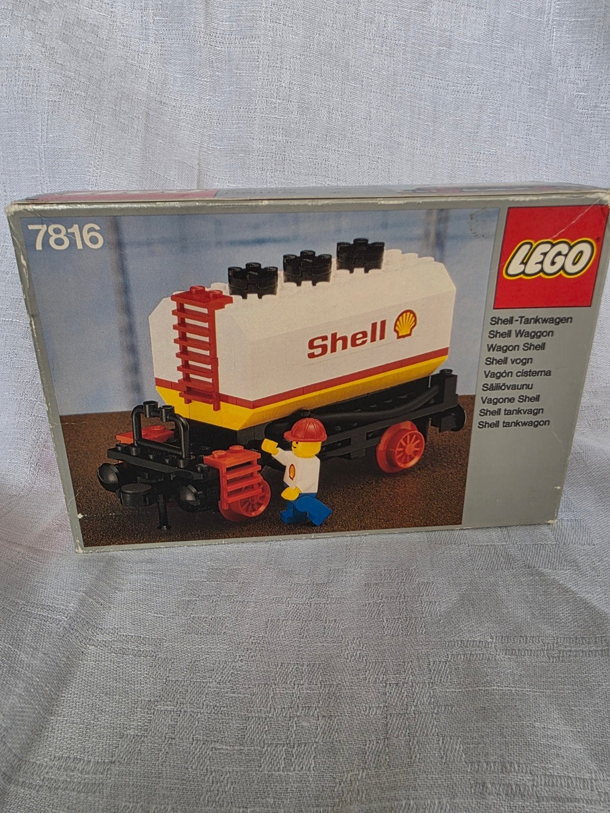 Lego Trein Shell Tankwagen 7816 met doos en instructies, Kinderen en Baby's, Speelgoed | Duplo en Lego, Gebruikt, Overige thema's