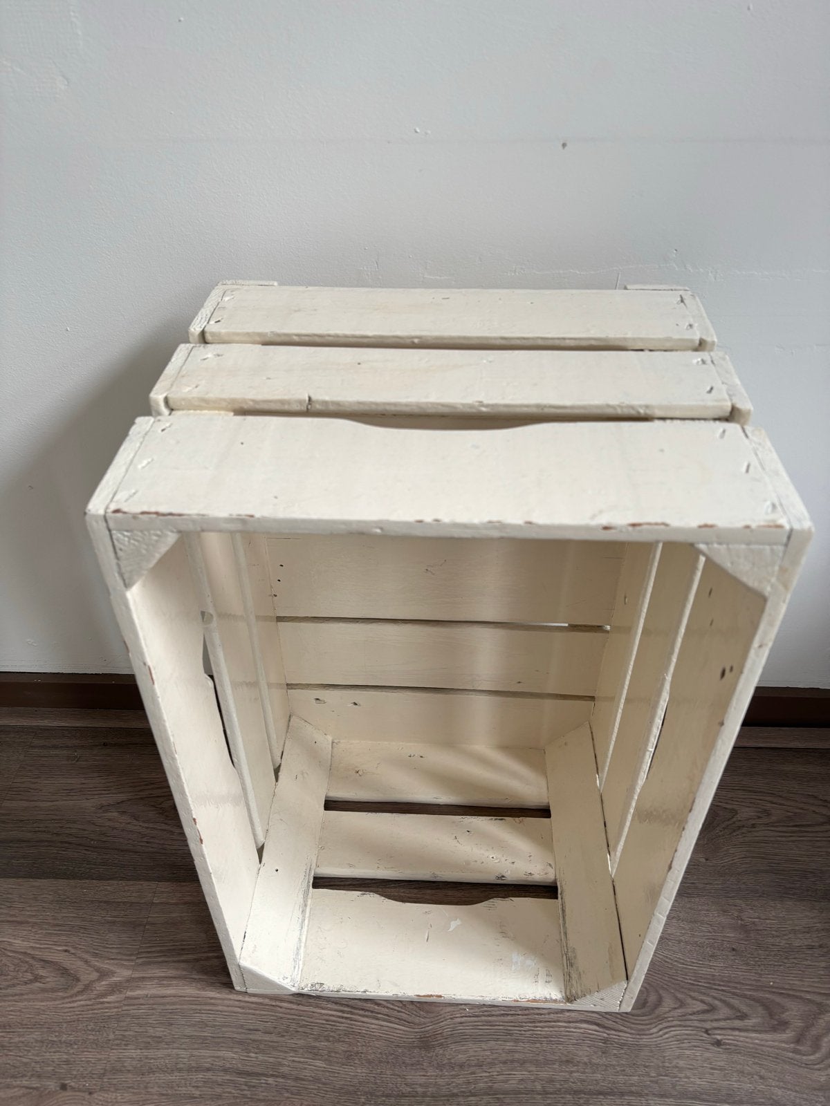 Set van 4 houten kistjes - Wit/Crèmekleurig, Minder dan 50 cm, Gebruikt, Ophalen of Verzenden, 5 – 50
