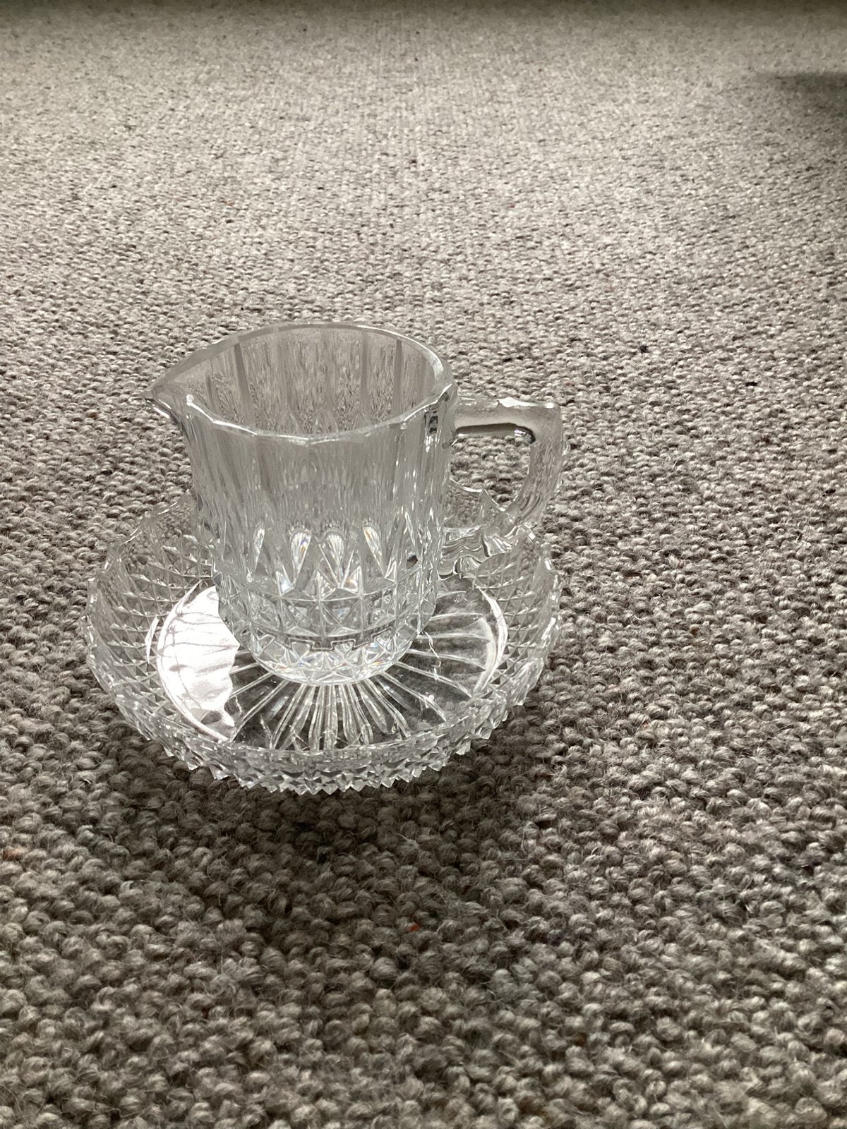 Melkkannetje (evt. schaaltje) - kristal glas - antiek, Antiek en Kunst, Ophalen of Verzenden