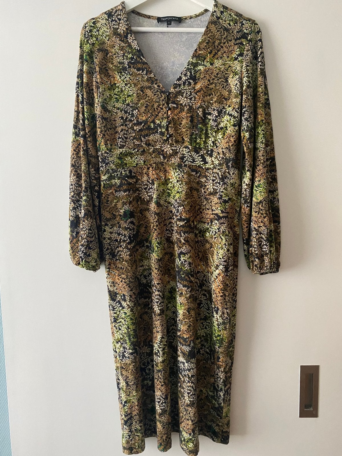Tramontana jurk in herfsttinten mt S zgan, Kleding | Dames, Meerkleurig, Ophalen of Verzenden, Zo goed als nieuw, Maat 36 (S)