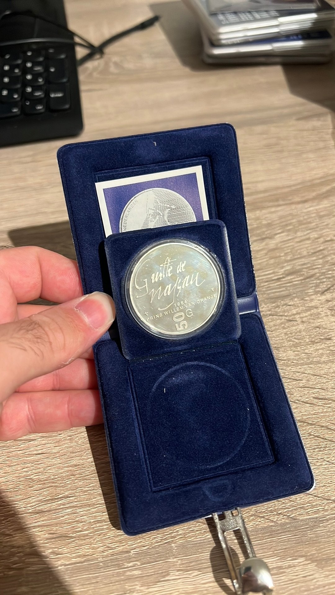 Nederland 50 Gulden 1984 Willem van Oranje Zilver Proof, Postzegels en Munten, Munten | Nederland, Ophalen of Verzenden, Koningin Beatrix