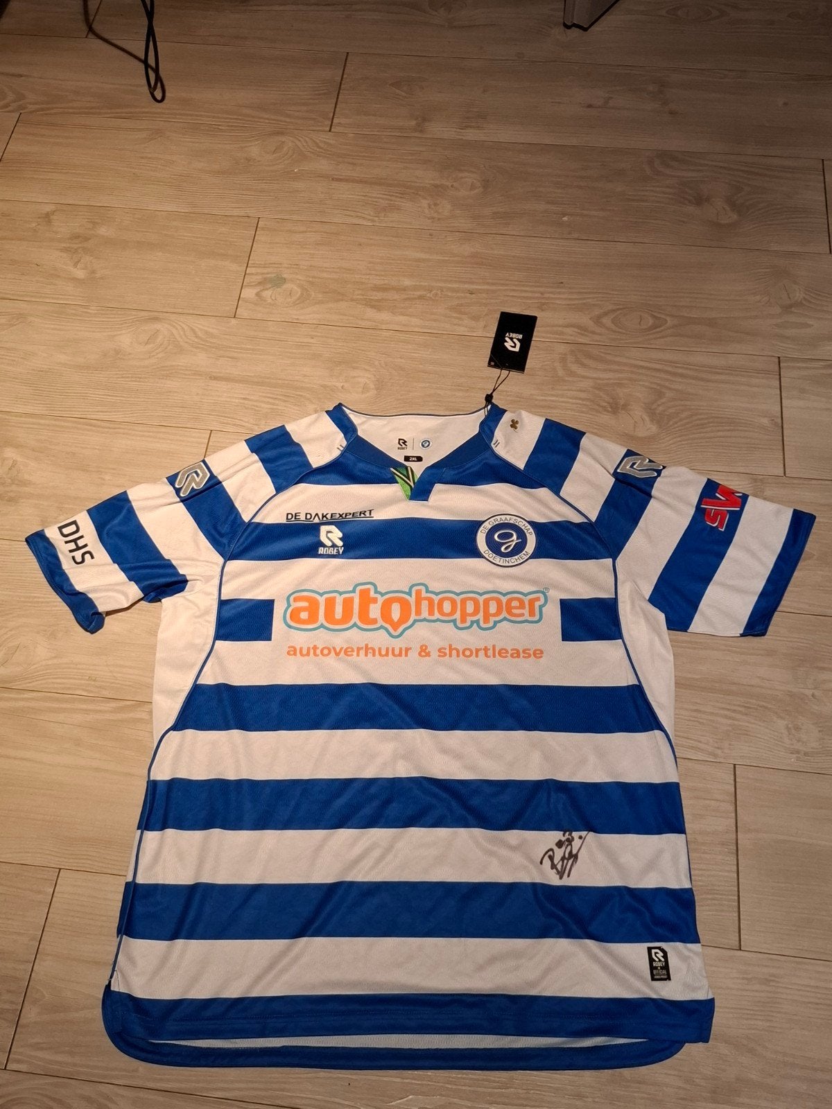 Voetbalshirt De Graafschap gesigneerd door Rowan Besseling, Robey, Nieuw, Overige maten, Voetbal