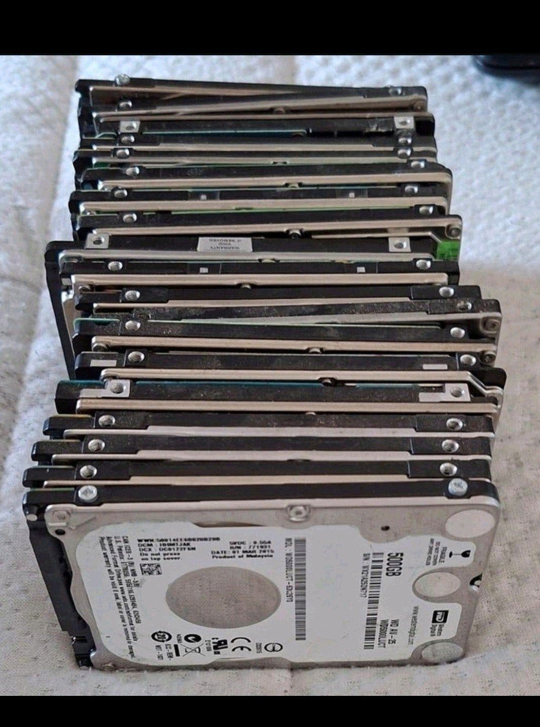 partij laptop harde schijven sata 20 stuks 500gb, Computers en Software, Servers, Ophalen