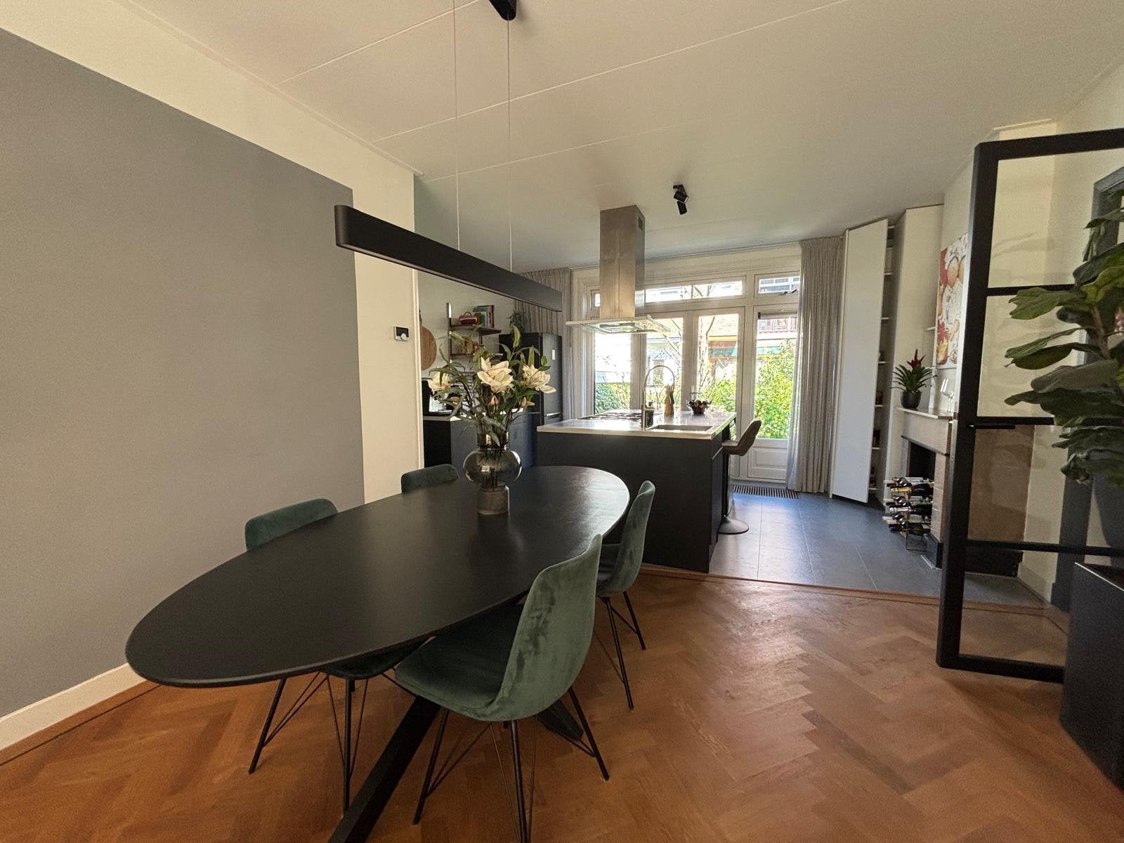 Houten eettafel, Ophalen, Gebruikt, 200 cm of meer, 50 tot 100 cm