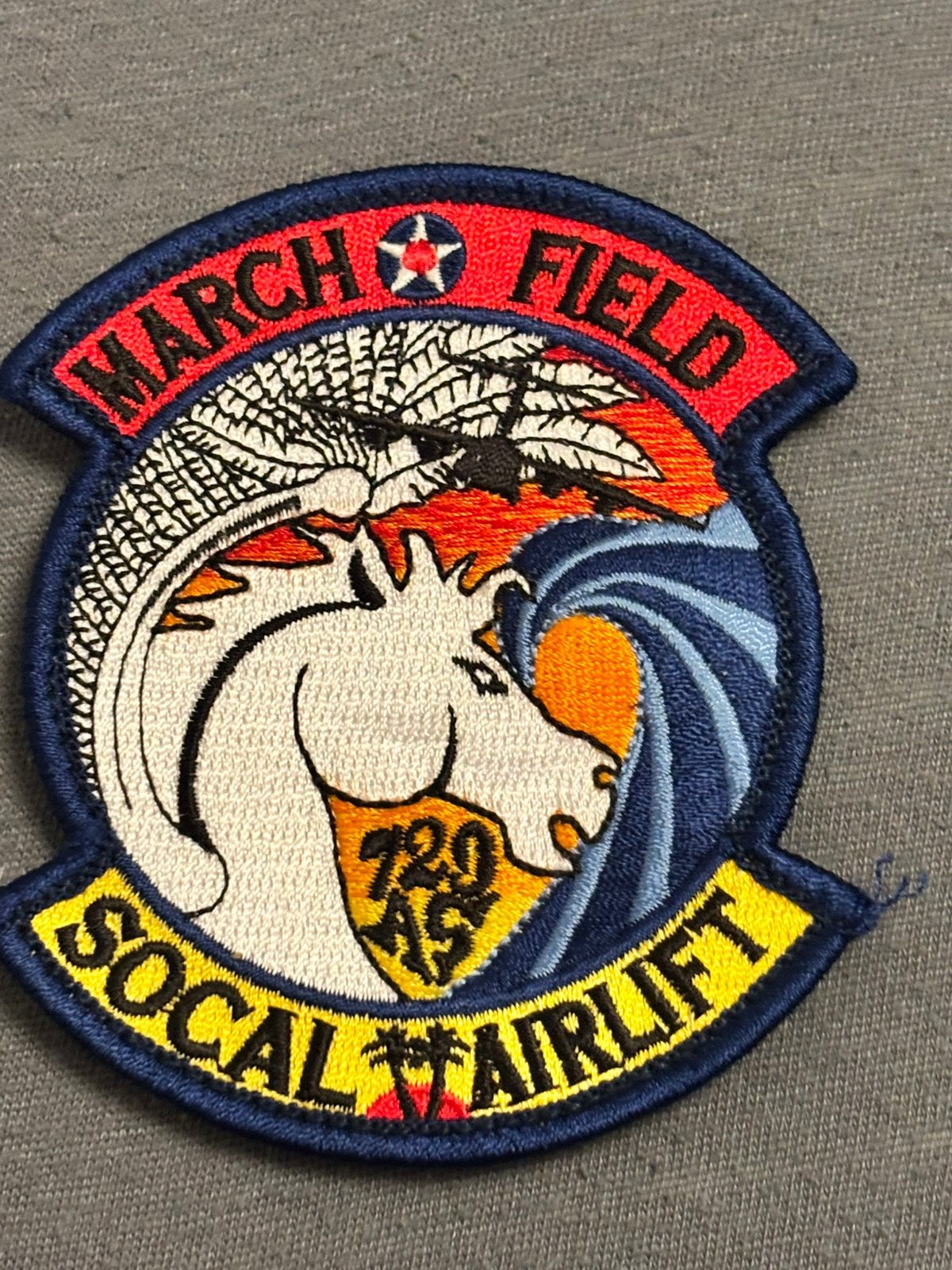 Embleem March airfield social airlift, Verzenden, Luchtmacht, Amerika, Embleem of Badge
